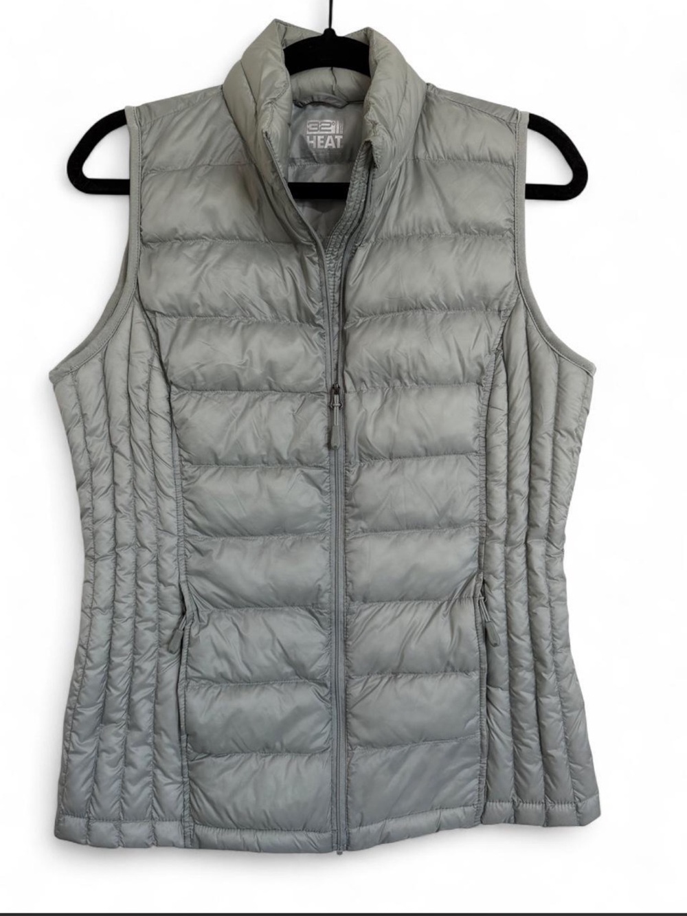 32 Degrees Heat Women's Sage Green Quilted Packable Puffer Vest Size S NWOT